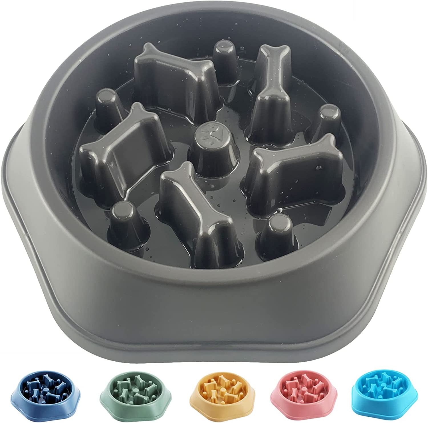 Slow Feeder Dog Bowl for Small & Medium Dogs – Non-Slip Anti-Gulping Maze