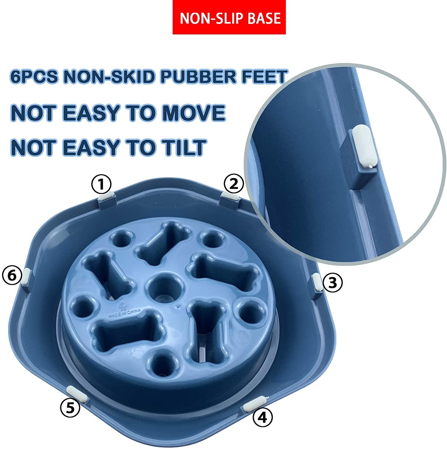 Slow Feeder Dog Bowl for Small & Medium Dogs – Non-Slip Anti-Gulping Maze