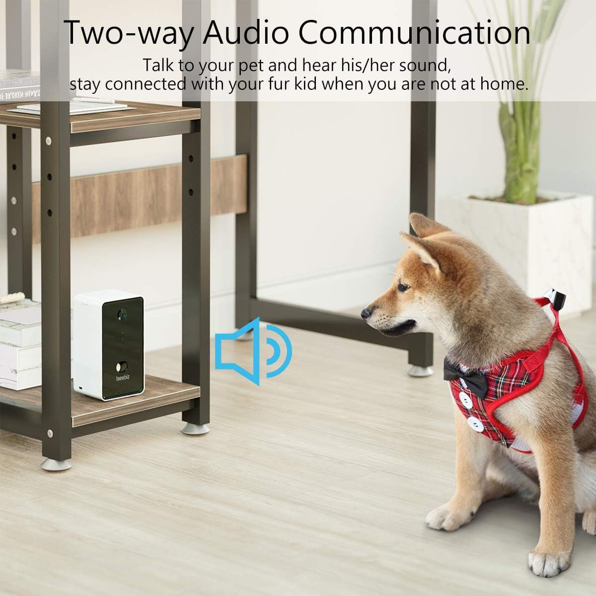 Pet Camera Treat Dispenser - 1080P HD Cat / Dog Cam, 5G WiFi, 2-Way Audio, Alexa Compatible