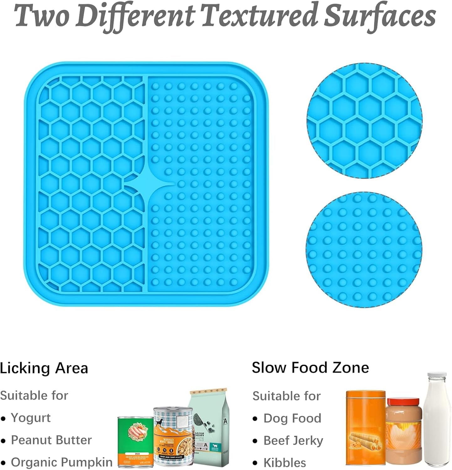 Small Dog & Cat Lick Mat 2-Pack – 49-Cup Suction, Food-Grade Silicone