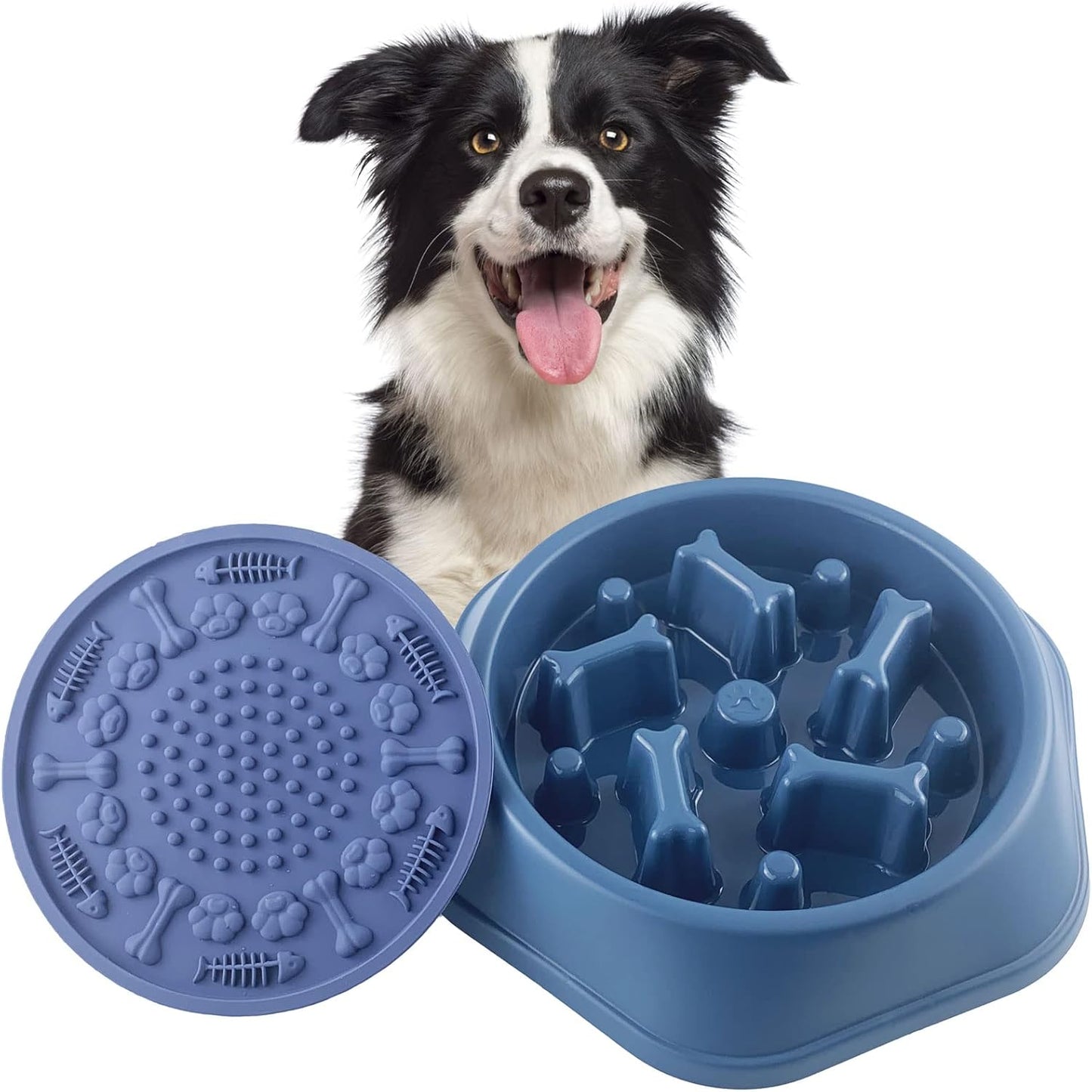 Slow Feeder Dog Bowl for Small & Medium Dogs – Non-Slip Anti-Gulping Maze