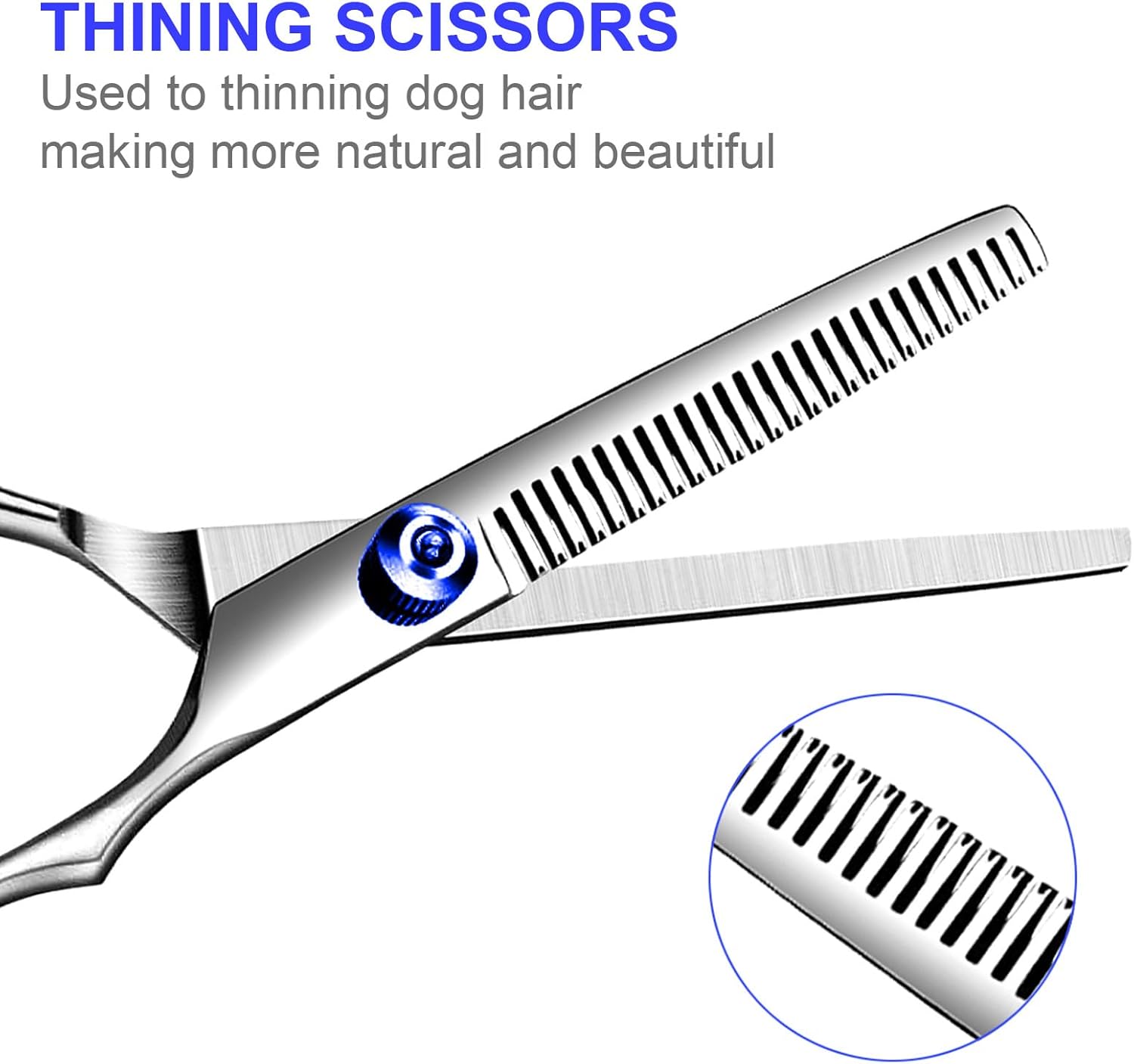 Dog Grooming Scissors Kit – 5-in-1 Titanium Coated Professional Shears