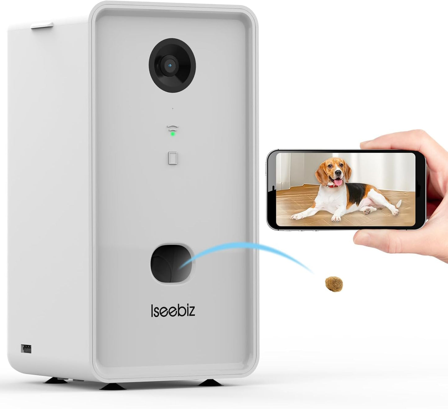 Pet Camera Treat Dispenser - 1080P HD Cat / Dog Cam, 5G WiFi, 2-Way Audio, Alexa Compatible