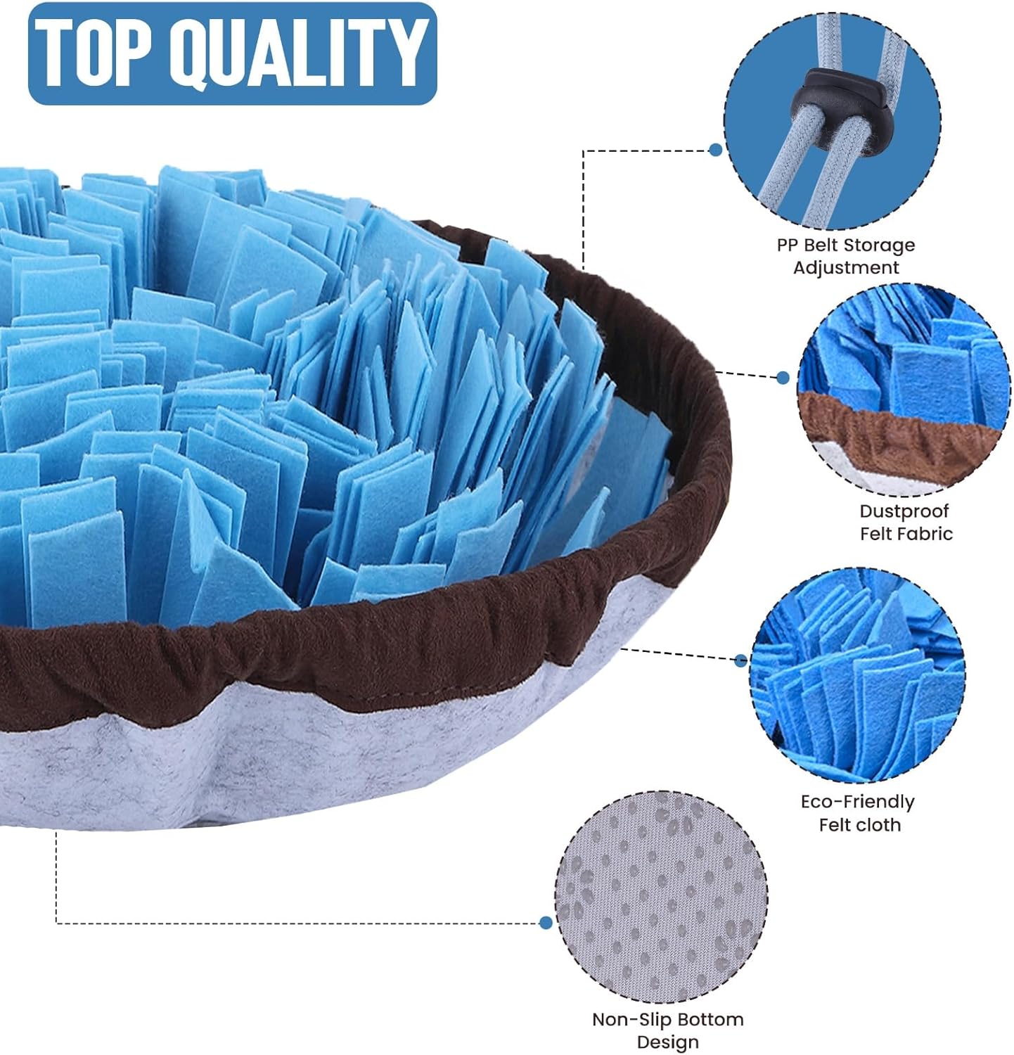 Slow Feeder Snuffle Mat for Dogs – Adjustable, Washable, Anti-Slip