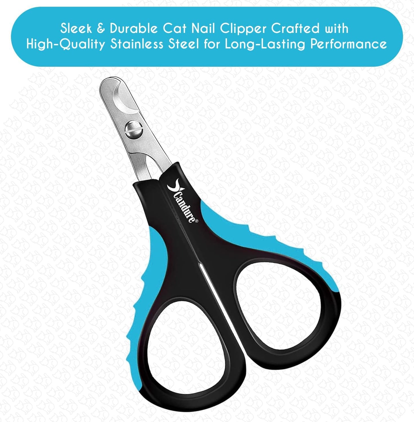 Cat & Puppies Nail Clippers – Stainless Angled Blades & Non-Slip Grip