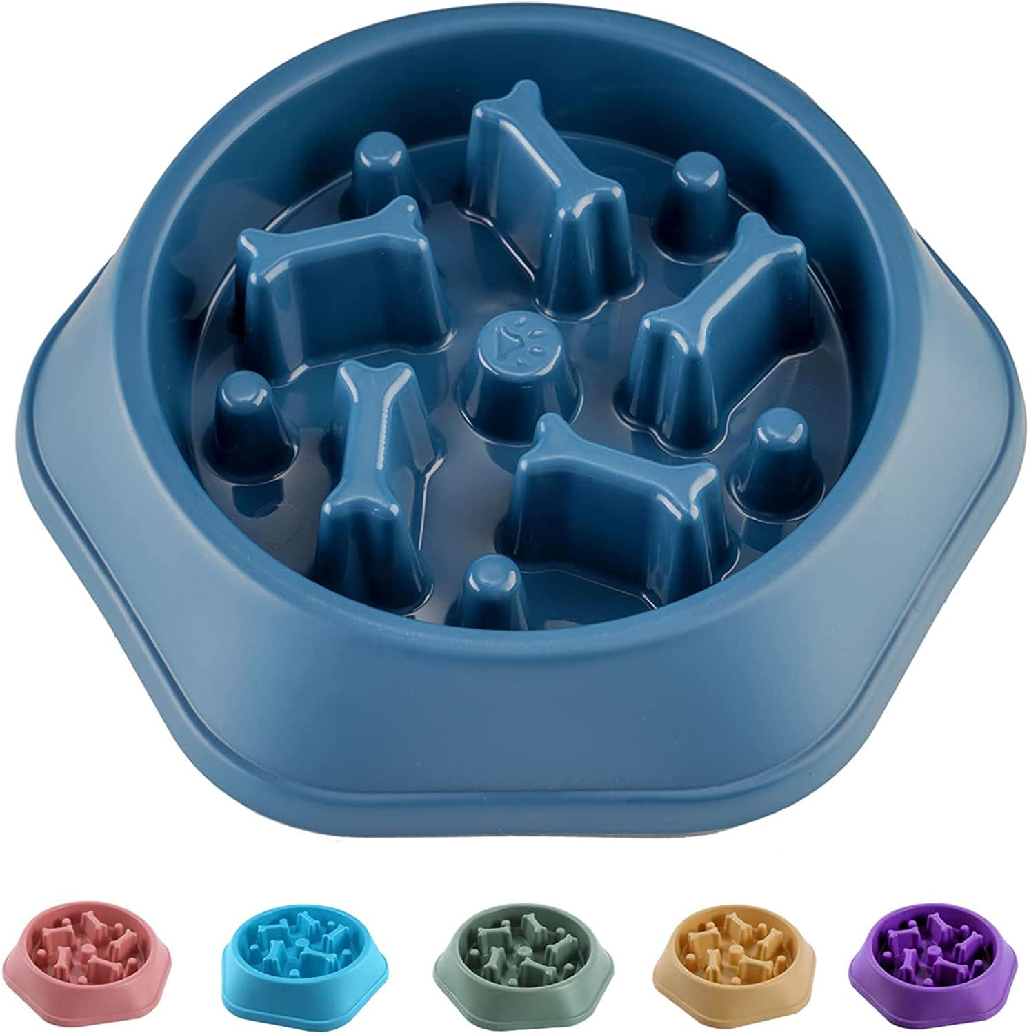 Slow Feeder Dog Bowl for Small & Medium Dogs – Non-Slip Anti-Gulping Maze