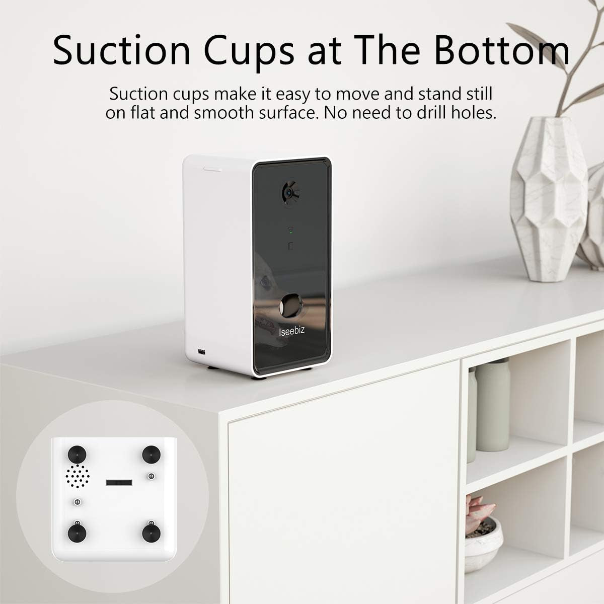 Pet Camera Treat Dispenser - 1080P HD Cat / Dog Cam, 5G WiFi, 2-Way Audio, Alexa Compatible
