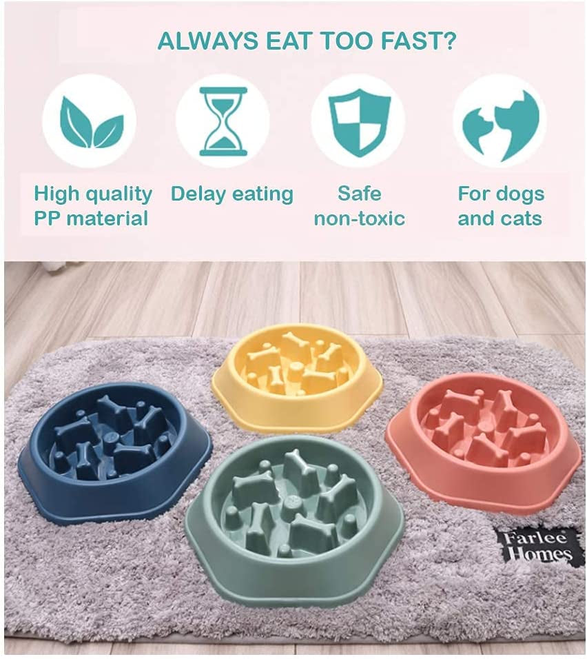 Slow Feeder Dog Bowl for Small & Medium Dogs – Non-Slip Anti-Gulping Maze