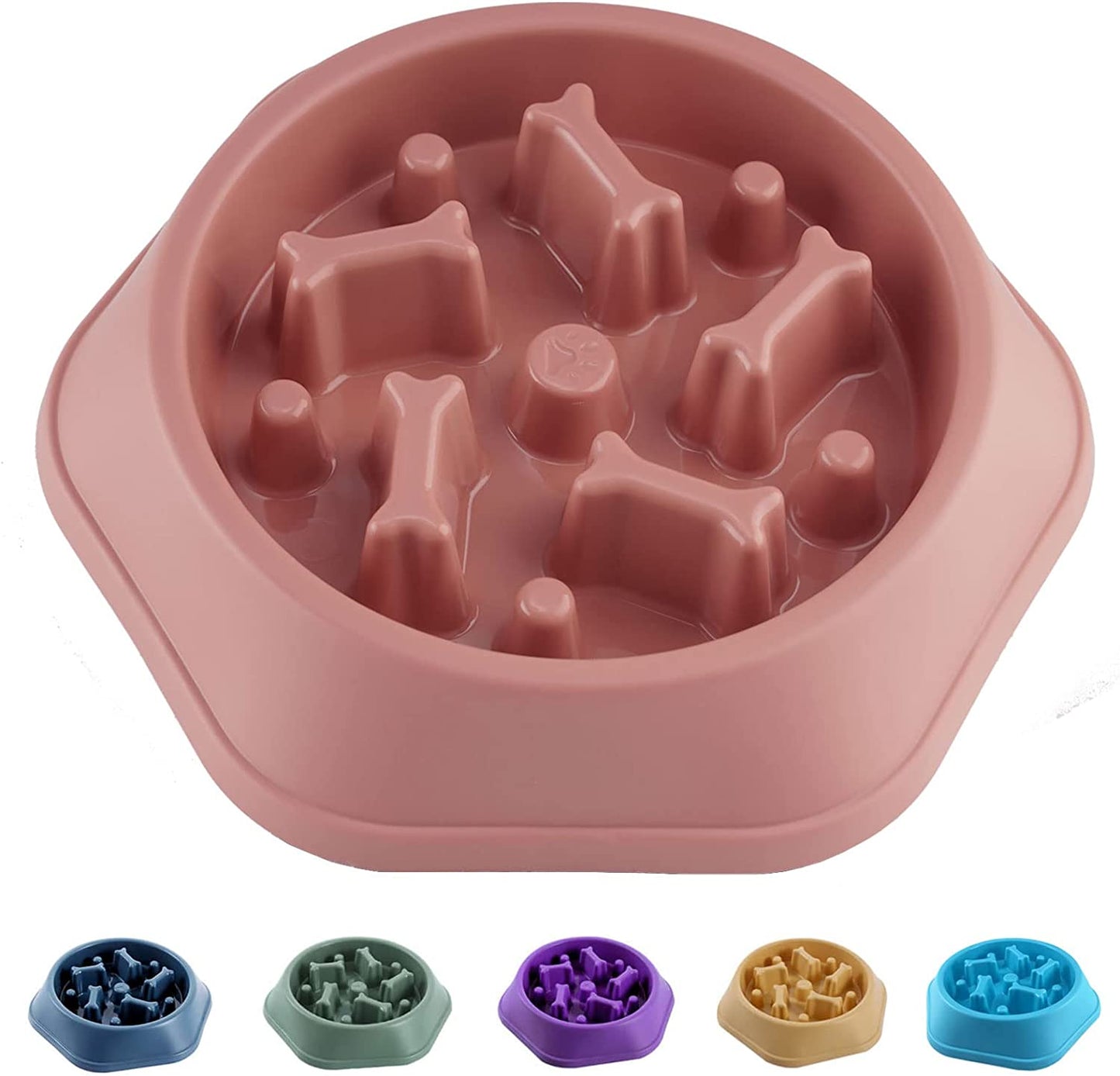 Slow Feeder Dog Bowl for Small & Medium Dogs – Non-Slip Anti-Gulping Maze