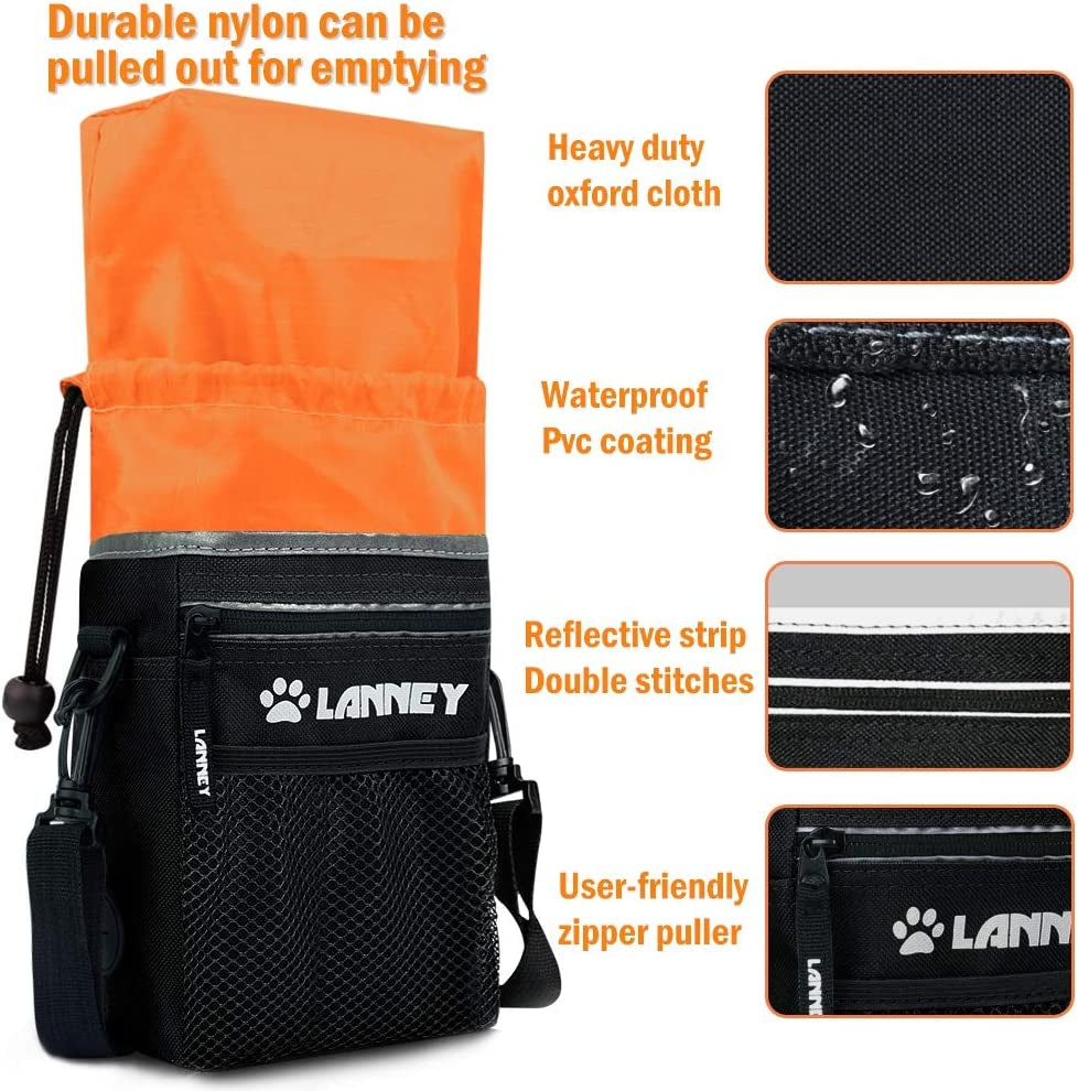 Dog Treat Pouch with Waist Belt & Drawstring – 600D Polyester Oxford