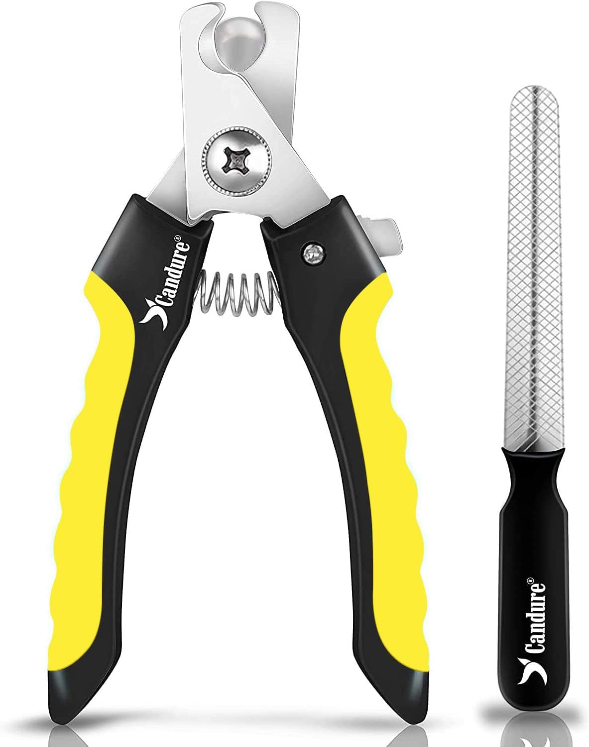Dog Nail Clippers with Safety Guard – Candure Trimmer & File for Large Pets