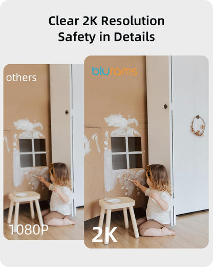 Indoor Security Camera 2K 360° Wi-Fi Pet, Puppy & Baby Monitor | 5 GHz, Alexa-Compatible
