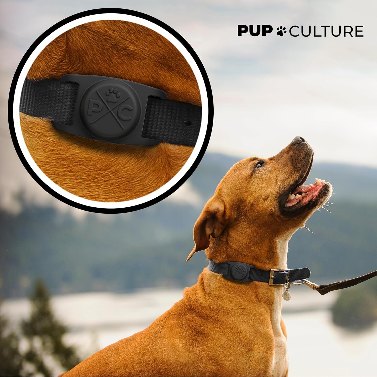 AirTag Dog Collar Holder - Durable Silicone Mount