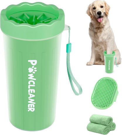 Dog Paw Cleaner Cup – Soft Silicone Bristles, 3 Towels, 3 Sizes, 9 Colors
