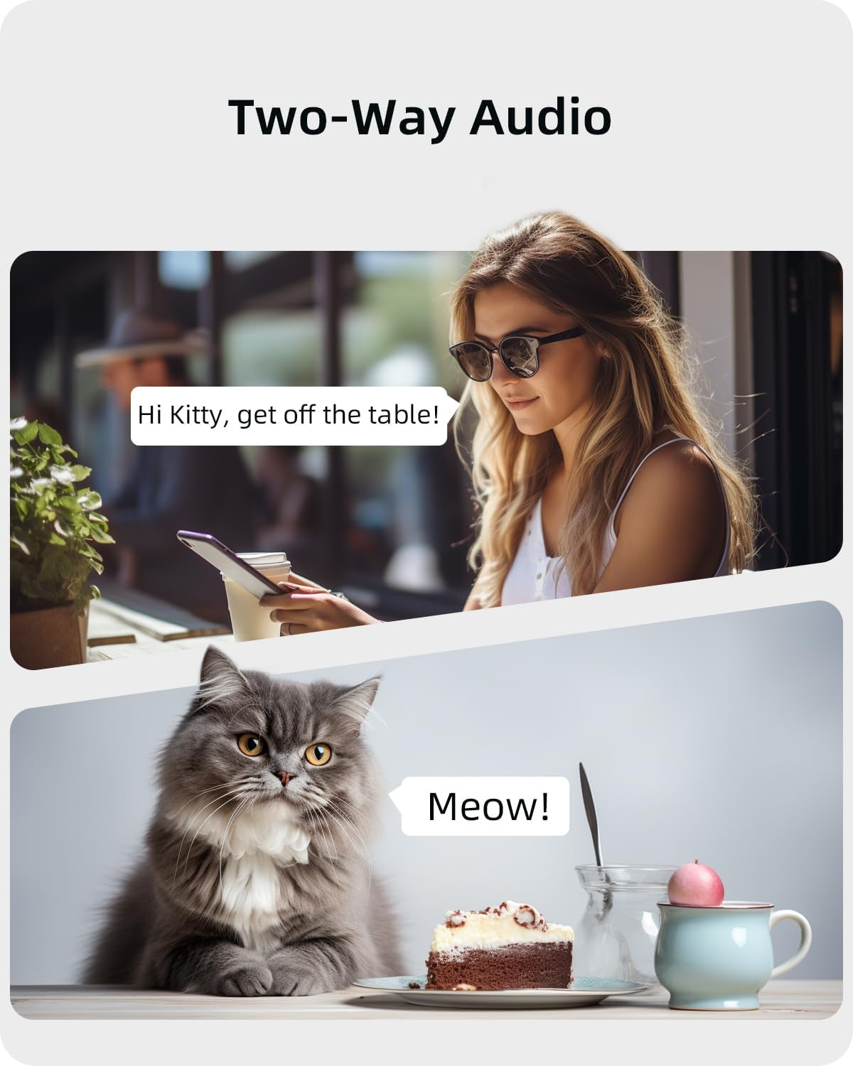 Indoor Security Camera 2K 360° Wi-Fi Pet, Puppy & Baby Monitor | 5 GHz, Alexa-Compatible