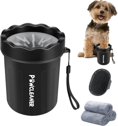 Dog Paw Cleaner Cup – Soft Silicone Bristles, 3 Towels, 3 Sizes, 9 Colors