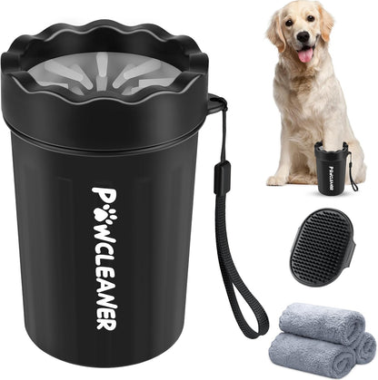 Dog Paw Cleaner Cup – Soft Silicone Bristles, 3 Towels, 3 Sizes, 9 Colors