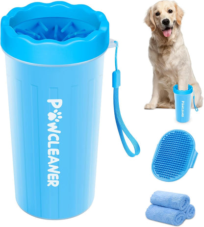 Dog Paw Cleaner Cup – Soft Silicone Bristles, 3 Towels, 3 Sizes, 9 Colors