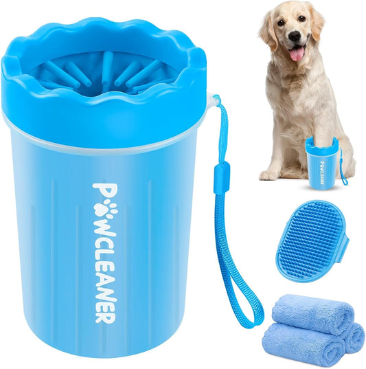 Dog Paw Cleaner Cup – Soft Silicone Bristles, 3 Towels, 3 Sizes, 9 Colors