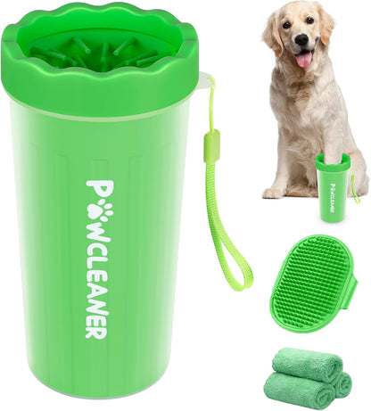Dog Paw Cleaner Cup – Soft Silicone Bristles, 3 Towels, 3 Sizes, 9 Colors