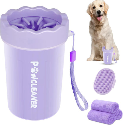 Dog Paw Cleaner Cup – Soft Silicone Bristles, 3 Towels, 3 Sizes, 9 Colors