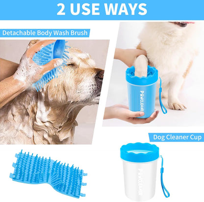Dog Paw Cleaner Cup – Soft Silicone Bristles, 3 Towels, 3 Sizes, 9 Colors