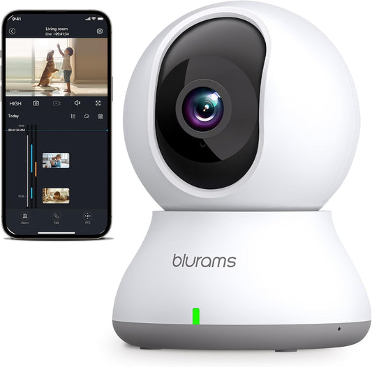 Indoor Security Camera 2K 360° Wi-Fi Pet, Puppy & Baby Monitor | 5 GHz, Alexa-Compatible