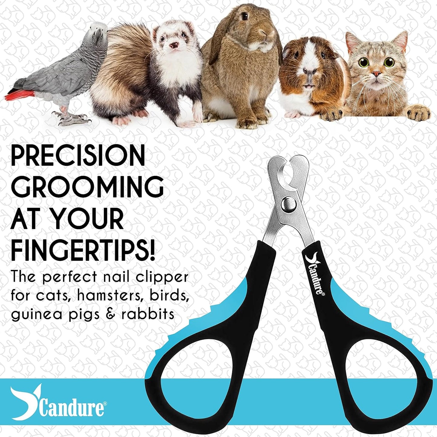 Cat & Puppies Nail Clippers – Stainless Angled Blades & Non-Slip Grip