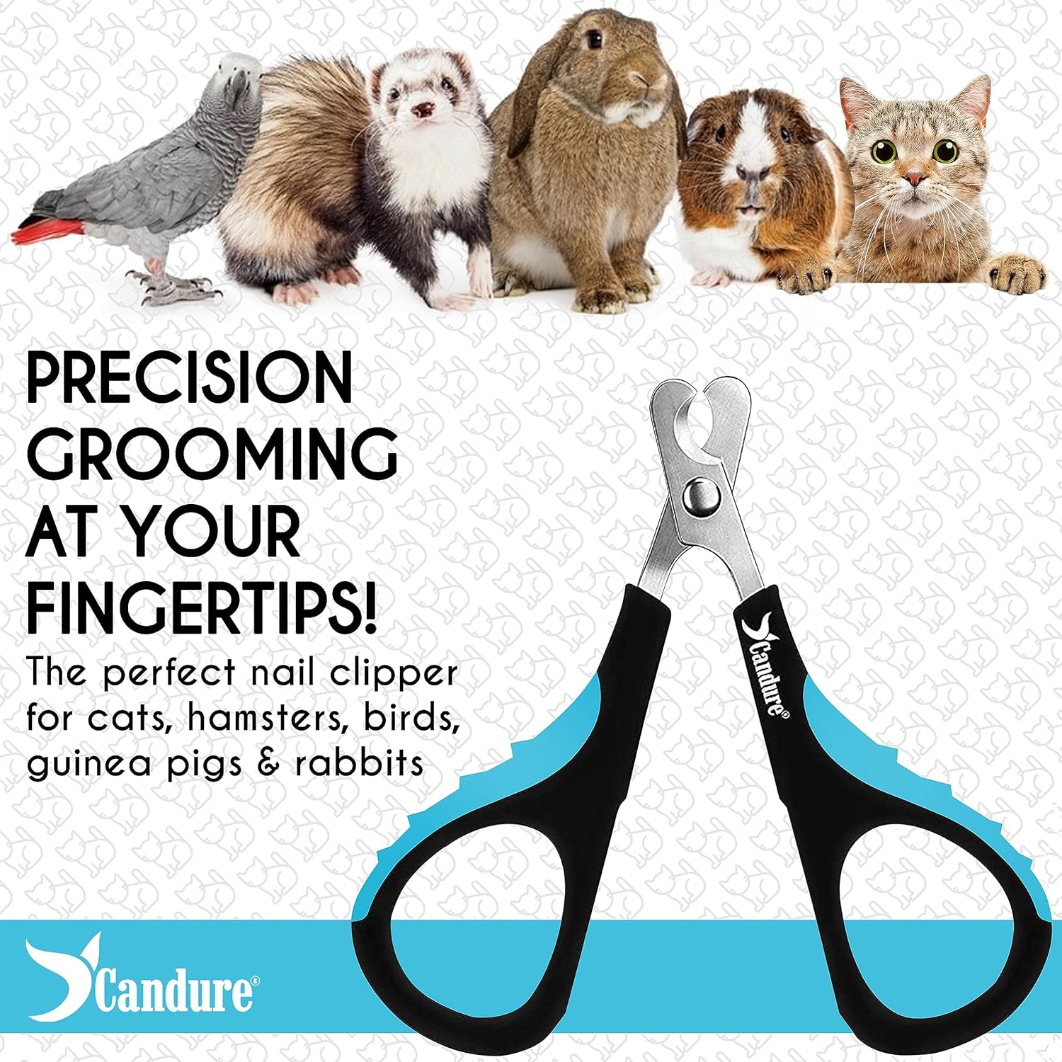 Cat & Puppies Nail Clippers – Stainless Angled Blades & Non-Slip Grip