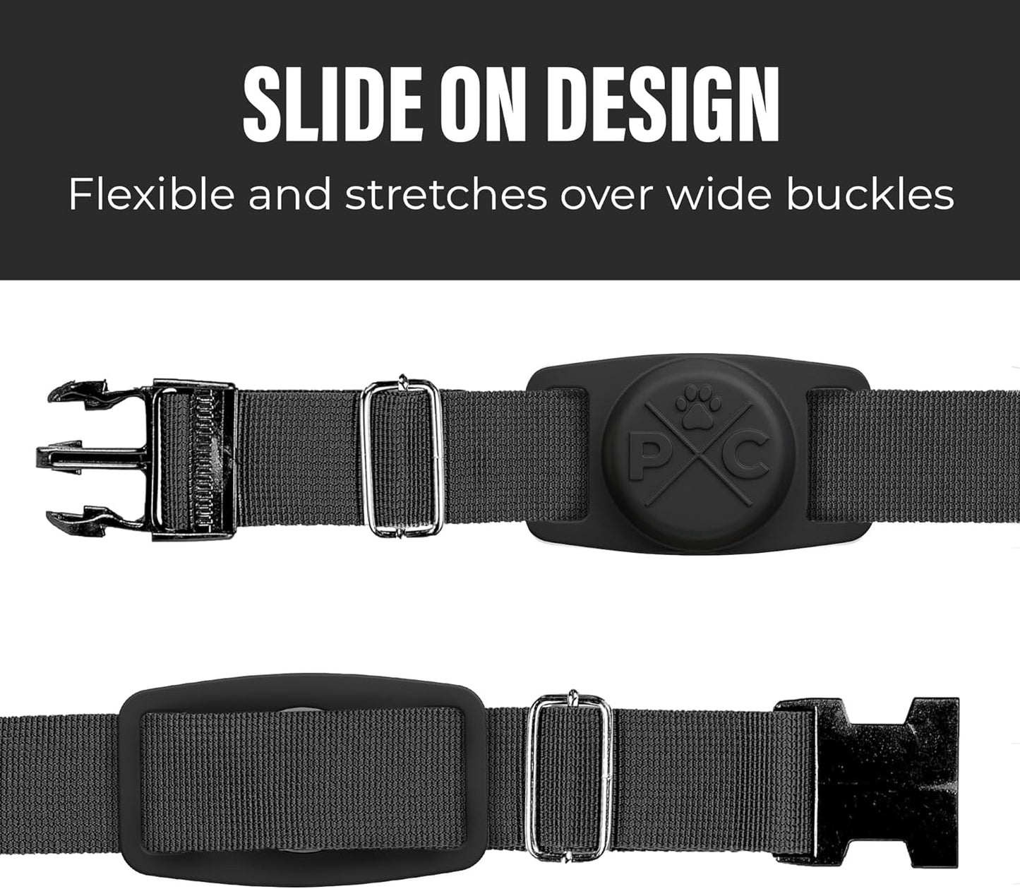 AirTag Dog Collar Holder - Durable Silicone Mount